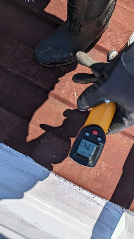 測量未塗佈的溫度為74度 測量未塗佈的溫度為74度